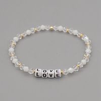 Nihaojewelry Ethnic Style Crystal Handmade Beaded Letter Bracelet Wholesale Jewelry sku image 9