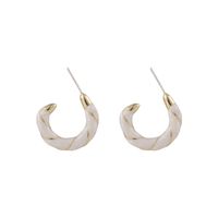 Simple C-shape Twist Hoop Earrings Wholesale Nihaojewelry main image 6
