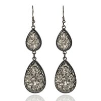 Exaggerated Acrylic Water Drop Shape Alloy Long Earrings Wholesale Jewelry Nihaojewelry main image 2