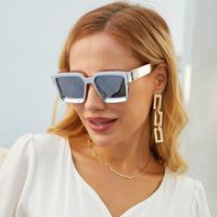 Modediamant Mit Großem Quadratischem Rahmen Sonnenbrille Großhandel Nihaojewelry main image 1