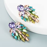 Mode Blätter Diamant Legierung Künstliche Edelsteine Ohrringe main image 5