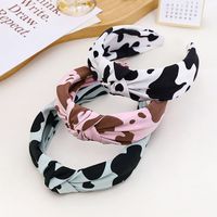 Cow Fabric Printing Knotted Korean Style Headband Wholesale Nihaojewelry main image 3