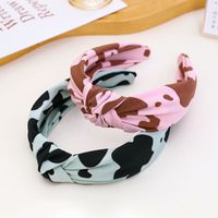 Cow Fabric Printing Knotted Korean Style Headband Wholesale Nihaojewelry main image 4