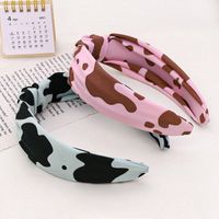 Cow Fabric Printing Knotted Korean Style Headband Wholesale Nihaojewelry main image 5