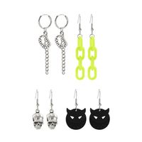 Boucles D&#39;oreilles D&#39;halloween Creuses Géométriques Crâne Punk En Gros Nihaojewelry main image 6