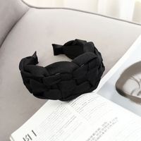 Simple Pure Color Fabric Woven Wide-brimmed Hairband Wholesale Nihaojewelry sku image 3