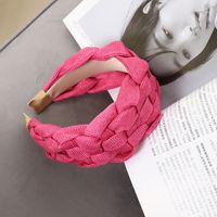 Simple Pure Color Fabric Woven Wide-brimmed Hairband Wholesale Nihaojewelry sku image 4