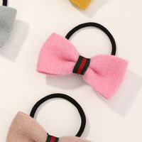 Korean Cute Knotted Bow Yarn Color Hair Tie Wholesale Nihaojewelry main image 3