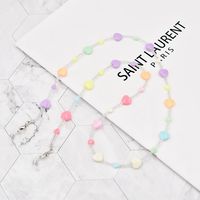 Pearl Candy Color Butterfly Star Heart-shape Lanyard Glasses Chain sku image 4