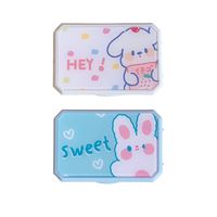 Contact Lens Case Cute Soft Cute Bunny Portable Glasses Storage Box main image 6