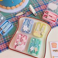 Girls Cute Portable Home Oblique Mouth Toe Nail Clippers Manicure Tool Set main image 1
