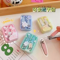 Girls Cute Portable Home Oblique Mouth Toe Nail Clippers Manicure Tool Set main image 3