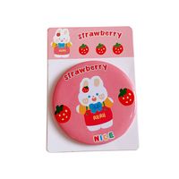 Creative Mini Simple Face Petit Miroir Rond Mignon Portable Lapin Miroir De Maquillage main image 1