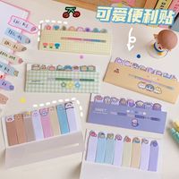 Cute Cartoon Girl Heart Students Use Labels Soft Cute Bears Sticker Note main image 5