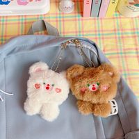 Cute Soft Cute Bear Plush Sweet Student School Uniform Brooch Bag Pendant main image 5
