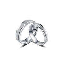 S925 Sterling Silver Jewelry Men's And Girls Simple Index Finger Frosted Couple Ring main image 6