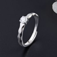 Wholesale S925 Silver Ring Korean Simulation Diamond Couple Ring Wholesale main image 1