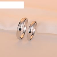 925 Silver Couple Rings A Pair Of Live Opening Silver Couple Rings Wholesale main image 3
