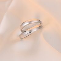 925 Silver Couple Rings A Pair Of Live Opening Silver Couple Rings Wholesale main image 1