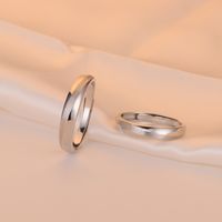 925 Silver Couple Rings A Pair Of Live Opening Silver Couple Rings Wholesale main image 4