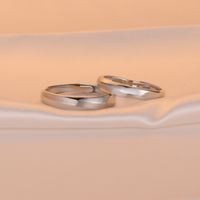 925 Silver Couple Rings A Pair Of Live Opening Silver Couple Rings Wholesale main image 5