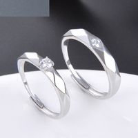 Mode Offener Ring Diamant S925 Silber Zirkon Ring main image 1