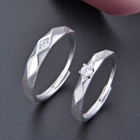 Mode Offener Ring Diamant S925 Silber Zirkon Ring main image 4