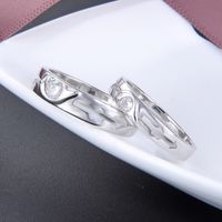 Simple S925 Silver Ring Live Mouth Can Be Retracted To Adjustable Geometric Ring main image 5