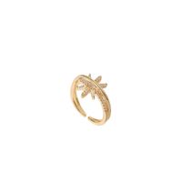 Zircon Elegant Niche Light Luxury Design Index Finger Ring Copper Ring main image 4