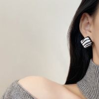 Plaid Fashion Design Ear Jewelry Simple Personality Trend Earrings main image 5