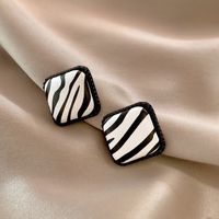 Plaid Fashion Design Ear Jewelry Simple Personality Trend Earrings main image 6