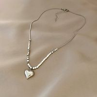 Simple Fashion Solid Color Heart Titanium Steel Necklace main image 4