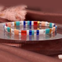 Bohemian Simple Rainbow Beaded European And American Stacking Bracelet main image 4