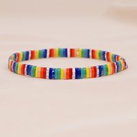 Bohemian Contrast Color Rainbow Miyuki Beads Stacking Bracelet main image 5
