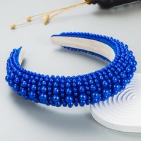 European And American Fashion New Style Full Pearl Sponge Headband Female Wholesale main image 4