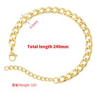 Fashion Bead Buckle Jewelry Copper Chain Bracelet Cuban Chain Bracelet Hip Hop Jewelry main image 6