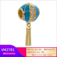 Zircon Drip Oil Beads Lantern-shaped Tassel Beads Diy Jewelry Accessories main image 6