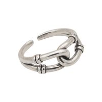 Fashion Chain Open Simple Creative New Geometric Copper Ring main image 6