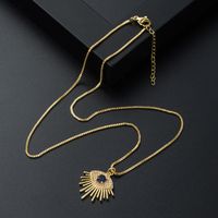 Fashion Creative Retro Devil's Eye Copper Micro-set Zircon Pendant Necklace main image 5