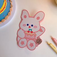 Cute Bear Birthday Girl Heart Creative Cartoon Handwritten Greeting Message Card sku image 7