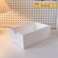 Transparent Student Dormitory Sundries Cosmetics Rack Desk Organizer Box sku image 1