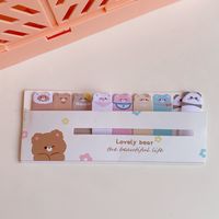 Cute Cartoon Girl Heart Students Use Labels Soft Cute Bears Sticker Note sku image 1