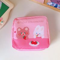 Cute Large-capacity Cartoon Little Rabbit Bag Coin Purse Storage Bag sku image 1