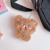 Cute Soft Cute Bear Plush Sweet Student School Uniform Brooch Bag Pendant sku image 4