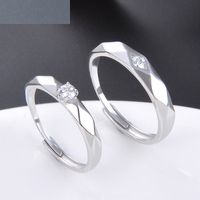 Mode Offener Ring Diamant S925 Silber Zirkon Ring sku image 2