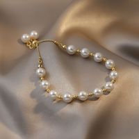 Simple Fashion New Drawstring Pearl Contrast Color Bracelet Wholesale sku image 1