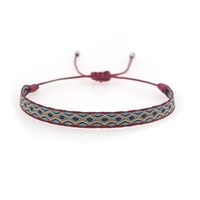 Bohemia Colombian Retro Ethnic Ribbon Hand-woven Contrast Color Bracelet sku image 1