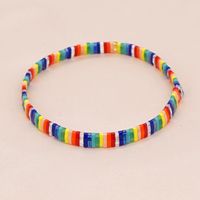 Bohemian Contrast Color Rainbow Miyuki Beads Stacking Bracelet sku image 1