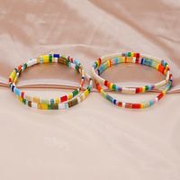 Neue Kontrastfarbe Regenbogen Anzug Perlen Handbesetztes Armband sku image 5