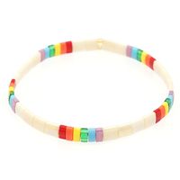 Neue Kontrastfarbe Regenbogen Anzug Perlen Handbesetztes Armband sku image 1